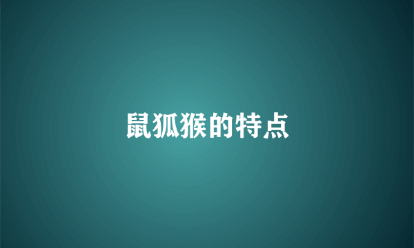 鼠狐猴的特点